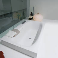 Sartoriale Einbaubadewanne mit Rand, in Cristalplant, art. SARTO36, 1800x100mm