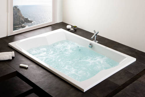 Spazio Badewanne in Acryl 2000x1400mm Tiefe 480mm f r zwei Personen