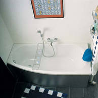Kampen Raumsparbadewanne 1700x750/500mm Version links oder rechts erh�ltlich