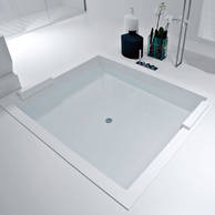 Biblos XL Einbaubadewanne in Corian, 186x160cm, BIBLIOXL