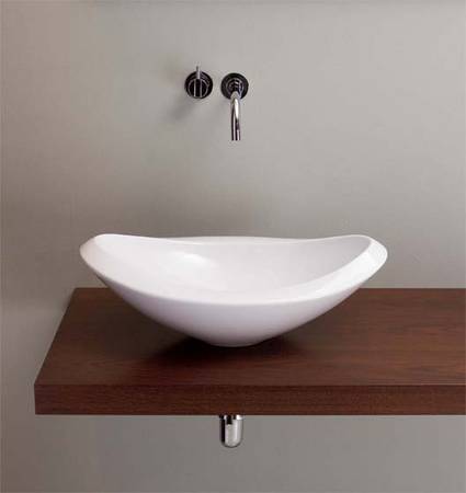 passendes Aufsatzwaschtisch Nido, Design by Matteo Tun, aus Keramik, Gr��e 61x47,5cm, Farbe wei�