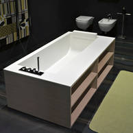 Biblio Rechteckbadewanne Corian, 1900x1000mm, art. BIBLIO63