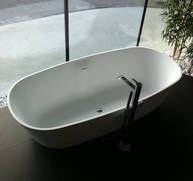 Baia Badewanne oval freistehend wei� in Cristalplant, art.  BAIA, Gr��e 185x90cm Sanikal billiger als im Internetshop