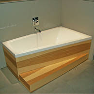 Paiova Badewanne 1700x100cm asymmetrisch
